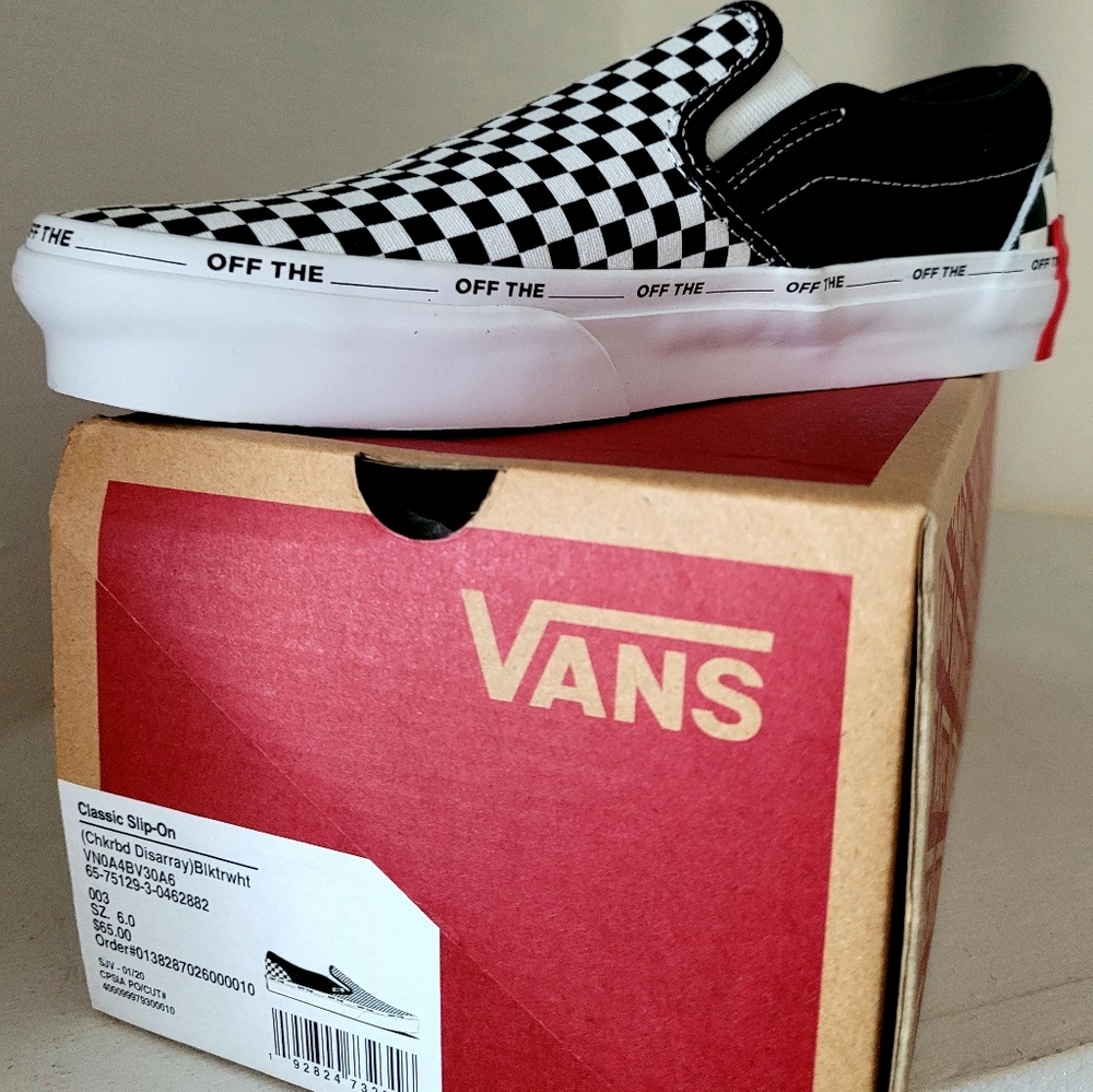 Black n white checker vans